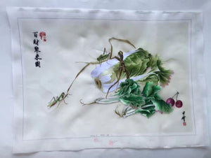 Delicate Hand embroidered Su Embroidery Art:flower lotus tulip rose still life 60cm 5918