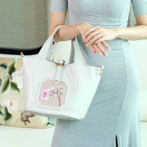 141118 Classic hand embroidered su embroidery cowhide bag shoulder bag handbag