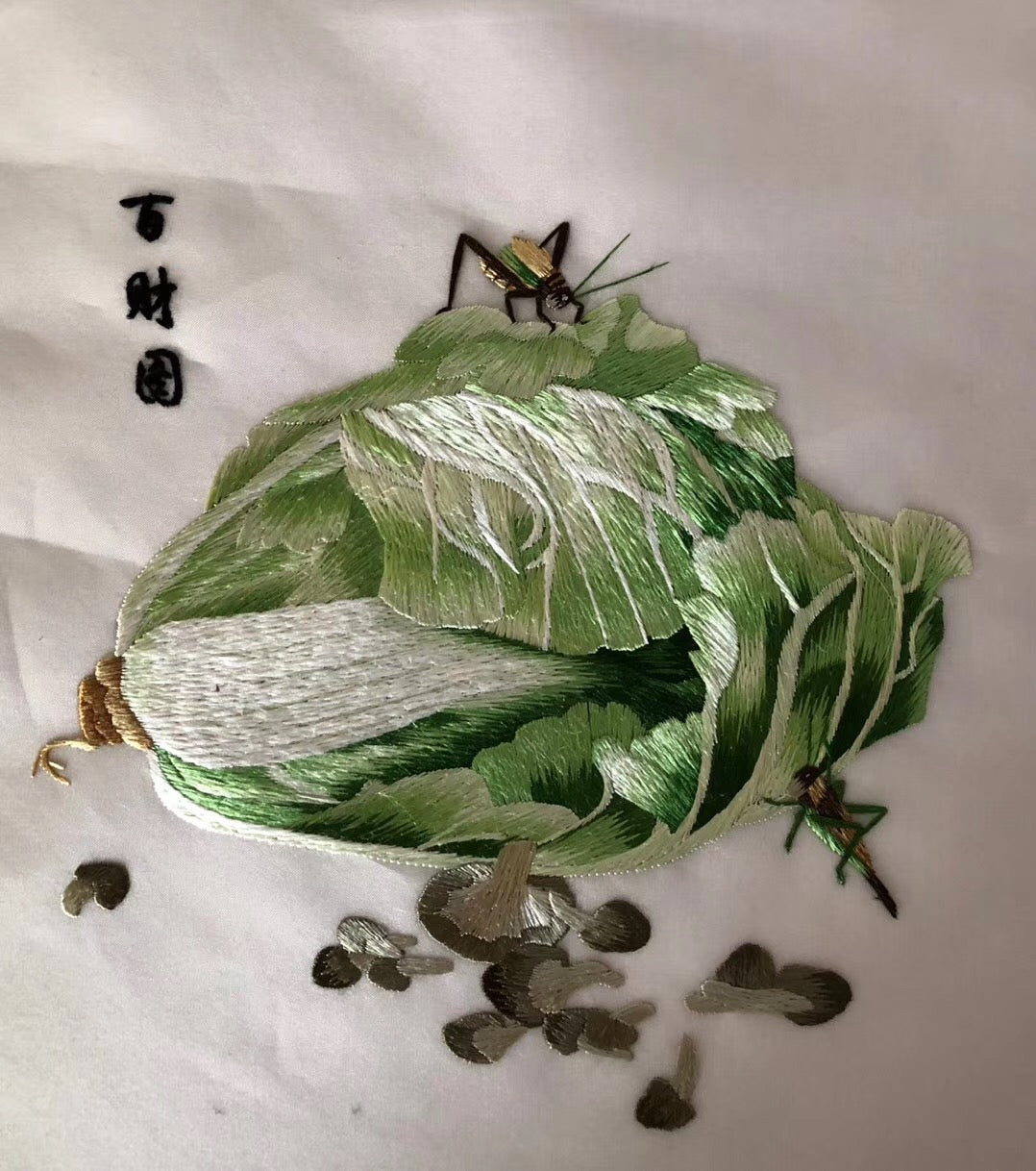 161218 Hand su embroidery:peacocks flowers birds animals landscapes still life (two-sided reversible ) 20cm