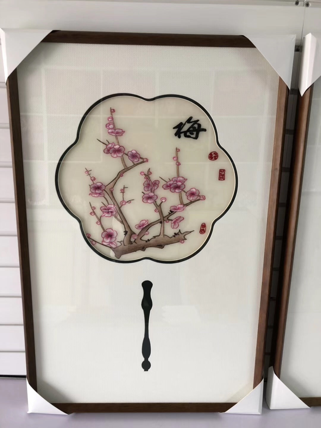 151218 Delicate Hand embroidered Su Embroidery Art:flower bird plum orchis mum 35cm