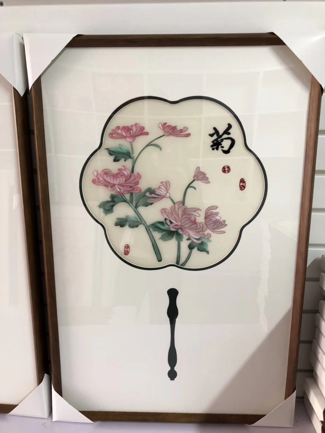 151218 Delicate Hand embroidered Su Embroidery Art:flower bird plum orchis mum 35cm