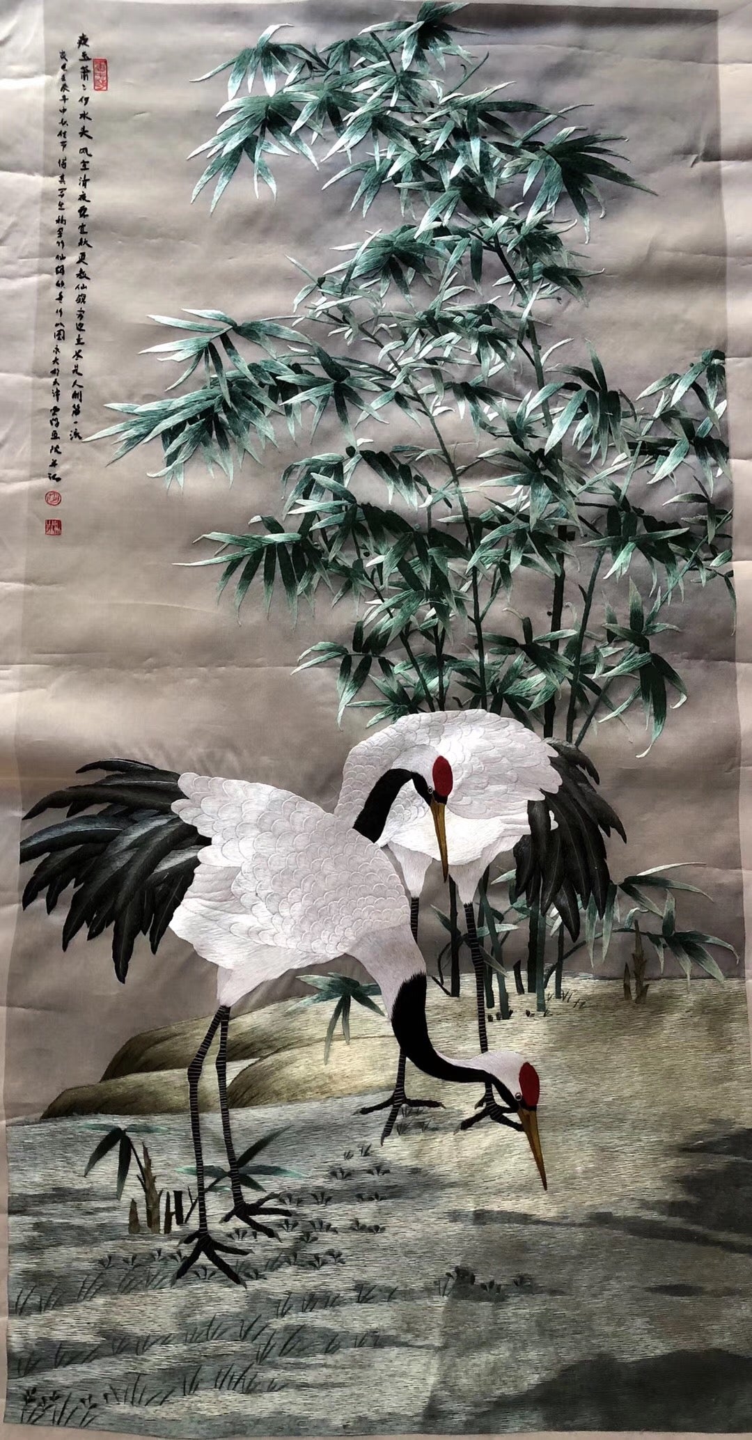 171218 Delicate Hand Suzhou Embroidery Art:magnlia birds