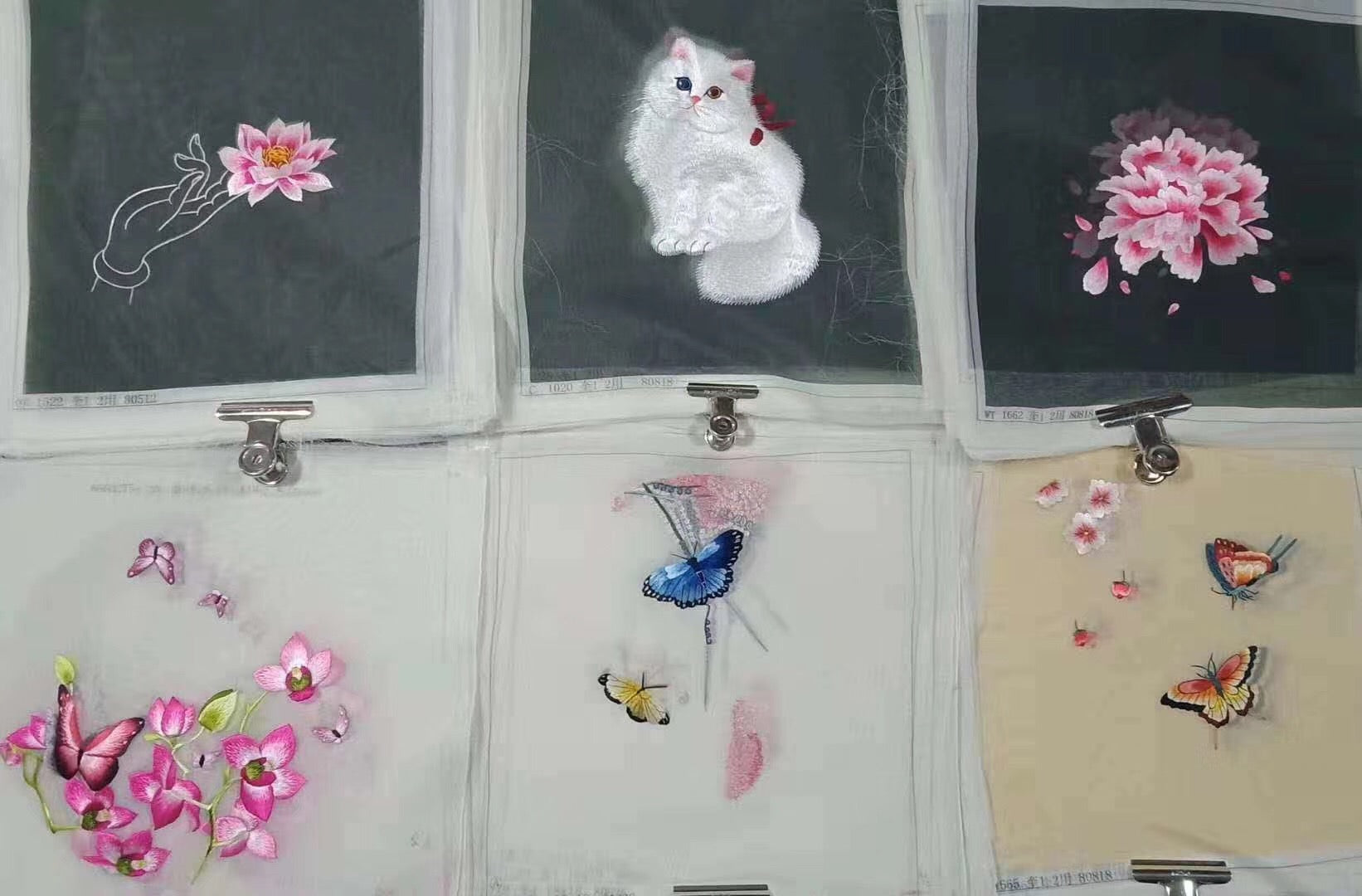 161218 Hand su embroidery:peacocks flowers birds animals landscapes still life (two-sided reversible ) 20cm