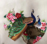 double su embroidery peacocks 20cm