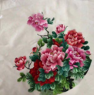 hand su embroidery peony