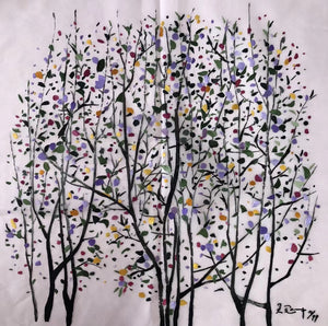 hand su embroidery tree