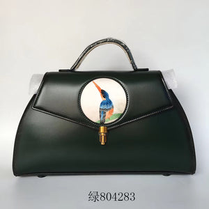 hand embroidery cowhide bag handbag