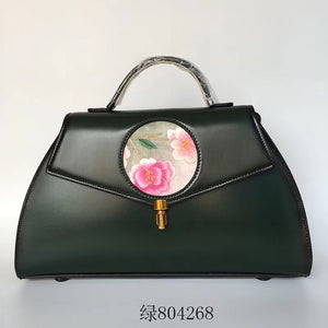 hand embroidery cowhide bag handbag shoulderbag