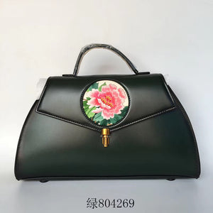 hand embroidery cowhide bag handbag shoulderbag