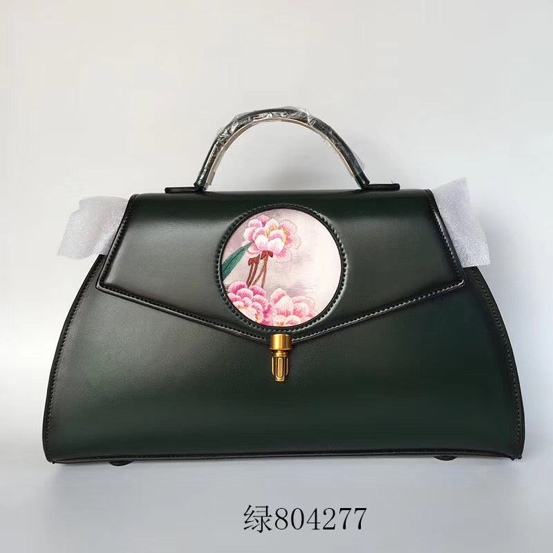 hand embroidery cowhide bag handbag shoulderbag