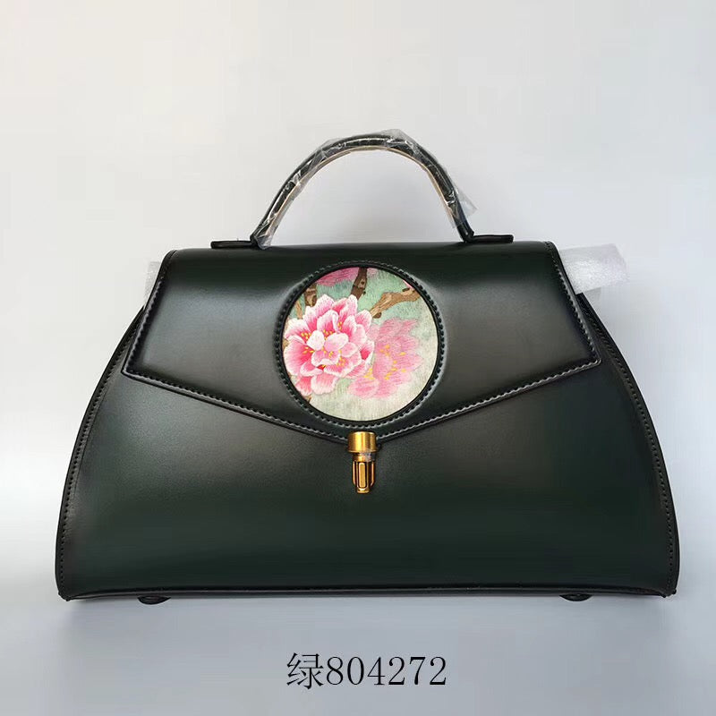 hand embroidery cowhide bag handbag shoulderbag