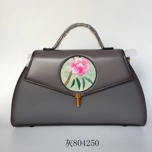 hand embroidery cowhide bag handbag shoulderbag