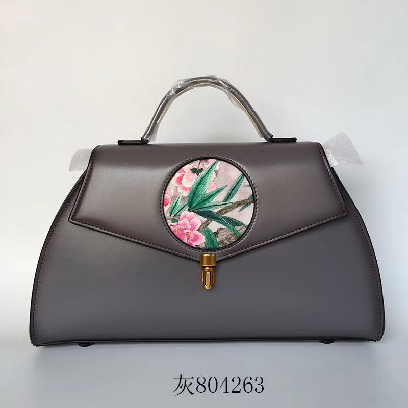 hand embroidery cowhide bag handbag shoulderbag