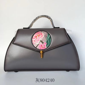 hand embroidery cowhide bag handbag shoulderbag