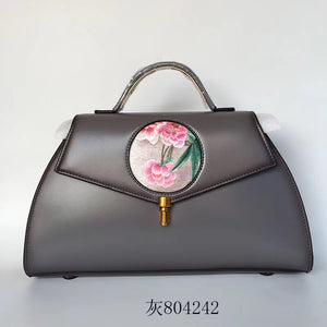 hand embroidery cowhide bag handbag shoulderbag