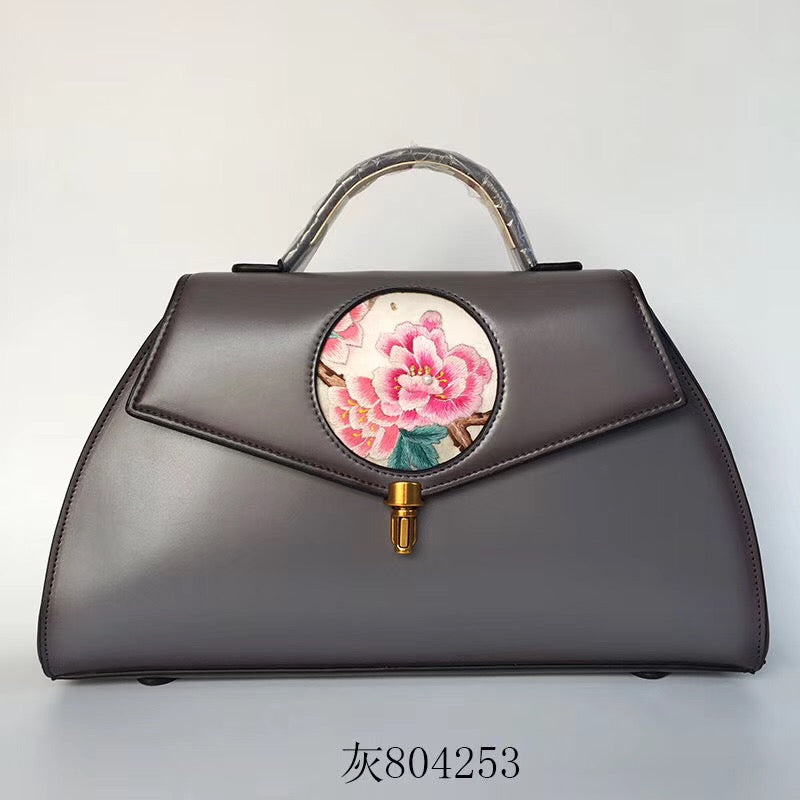 hand embroidery cowhide bag handbag shoulderbag