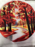 hand embroidery red maple