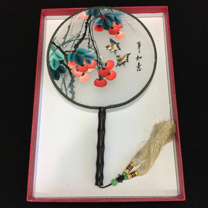 hand su embroidery fan:birds 