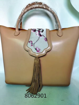 Classic hand embroidered su embroidery apricot cowhide bag shoulder bag handbag