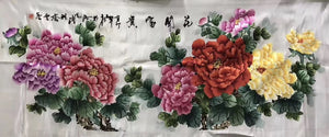 Chinese Totally 100% Hand Embroidered Su Embroidery Art:fishes lotus peony 160cm