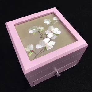 Fashion Hand double side Su Embroidery makeup box dressing case