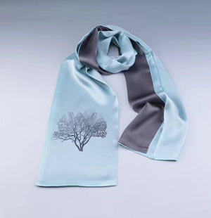 Fashion Hand embroideried pure mulberry silk Su Embroidery long scarf 1piece