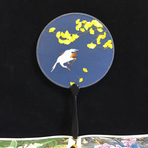 Double sided hand su embroidery fan:flower birds butterfly lotus panda fish cranes