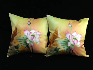 Chinese 100% hand embroidered Su Embroidery silk pillow covers flower butterfly 1piece