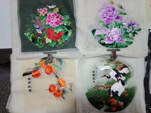 Hand su embroidery:flowers birds animals landscapes still life (two-sided reversible ) 20cm