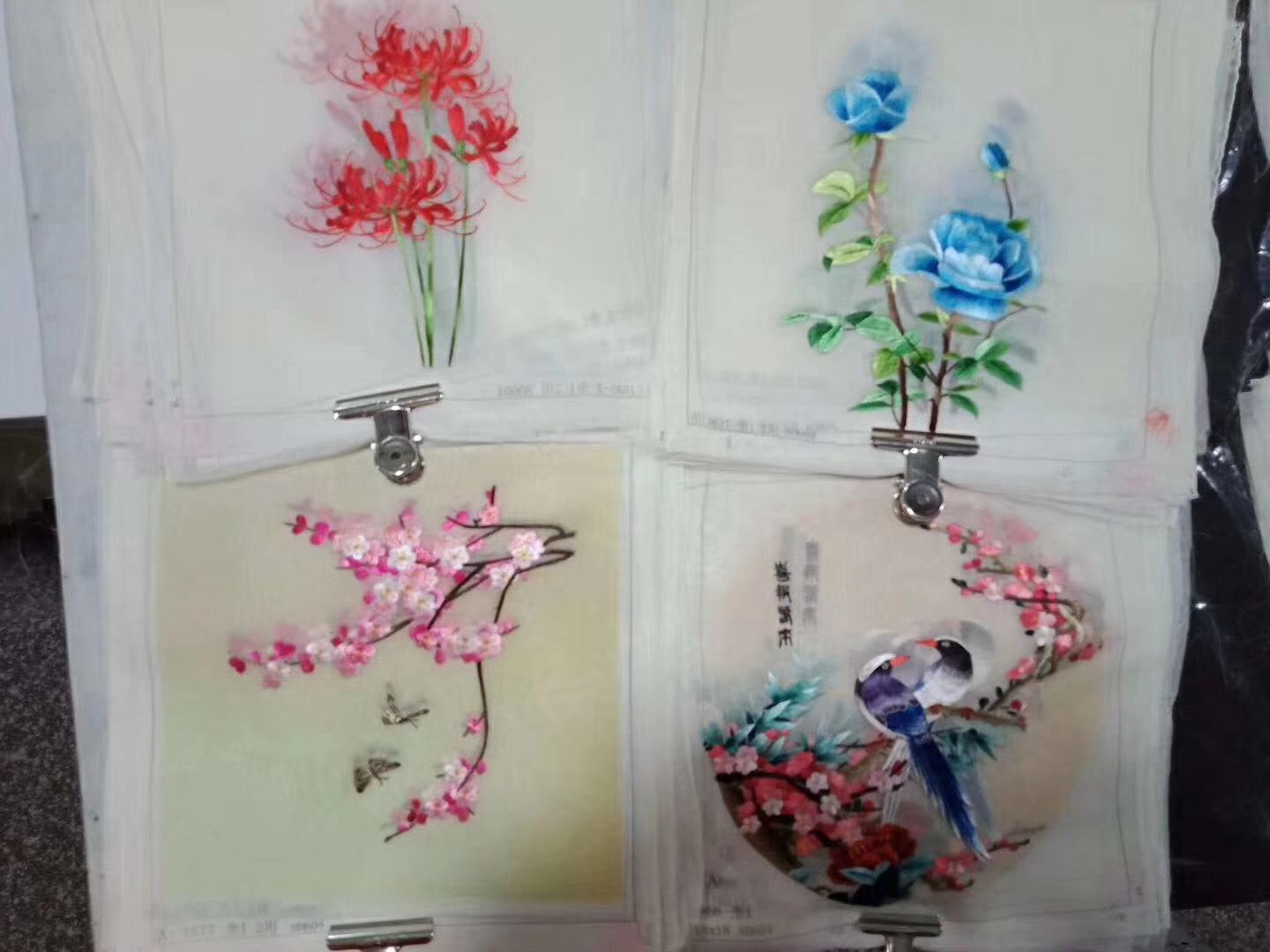 Hand su embroidery:flowers birds animals landscapes still life (two-sided reversible ) 20cm