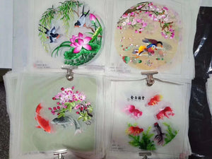 Hand su embroidery:flowers birds animals landscapes still life (two-sided reversible ) 20cm