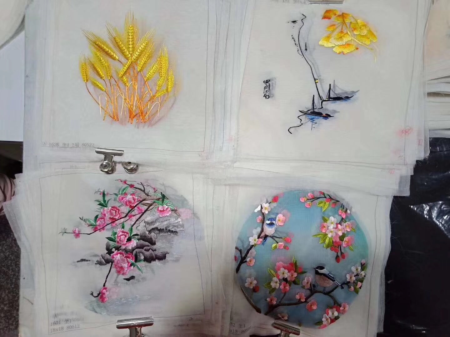 Hand su embroidery:flowers birds animals landscapes still life (two-sided reversible ) 20cm