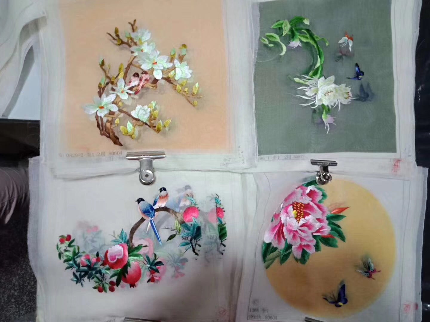 Hand su embroidery:flowers birds animals landscapes still life (two-sided reversible ) 20cm