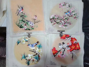 Hand su embroidery:flowers birds animals landscapes still life (two-sided reversible ) 20cm