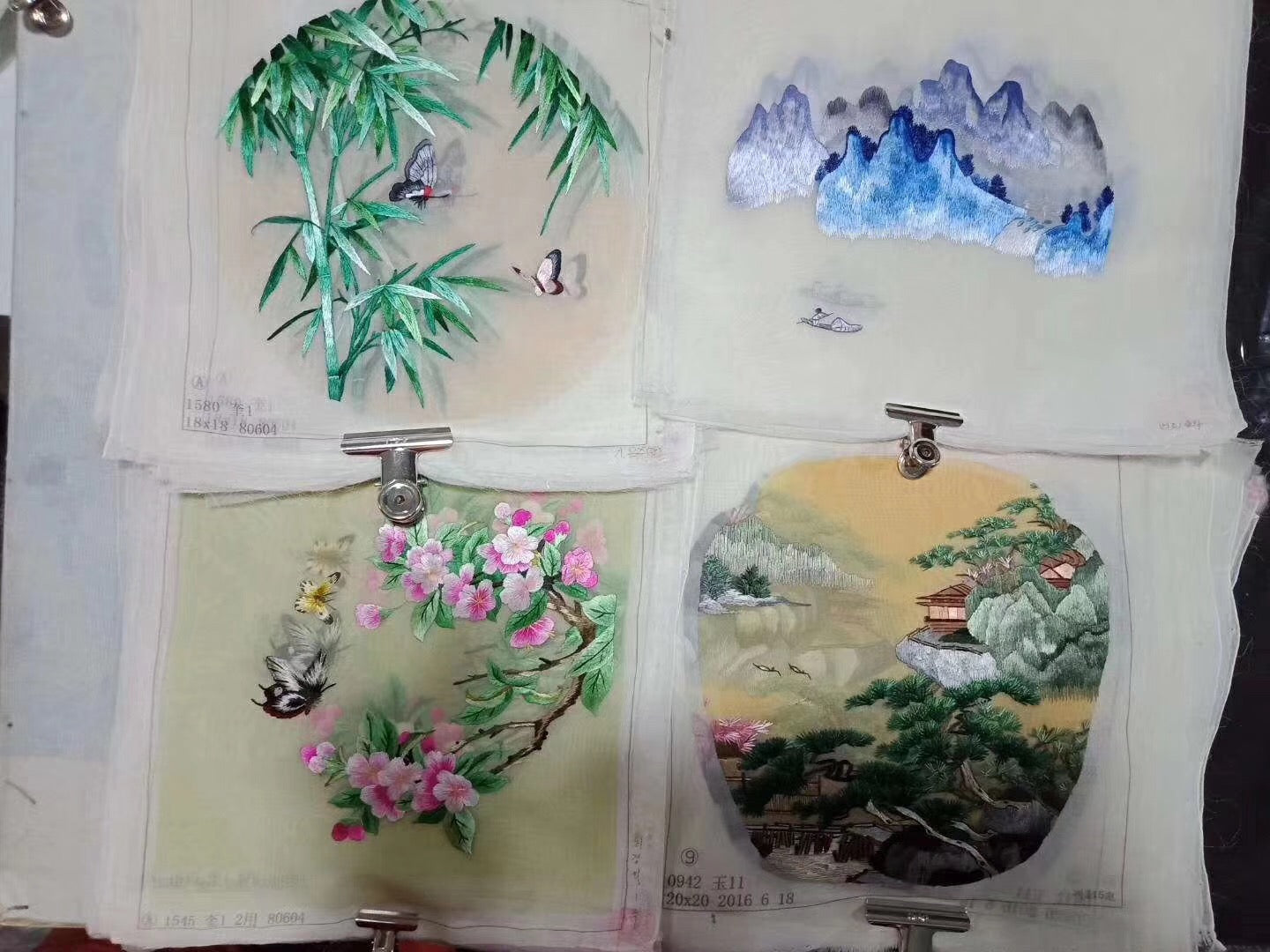 Hand su embroidery:flowers birds animals landscapes still life (two-sided reversible ) 20cm