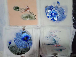 Hand su embroidery:flowers birds animals landscapes still life (two-sided reversible ) 20cm