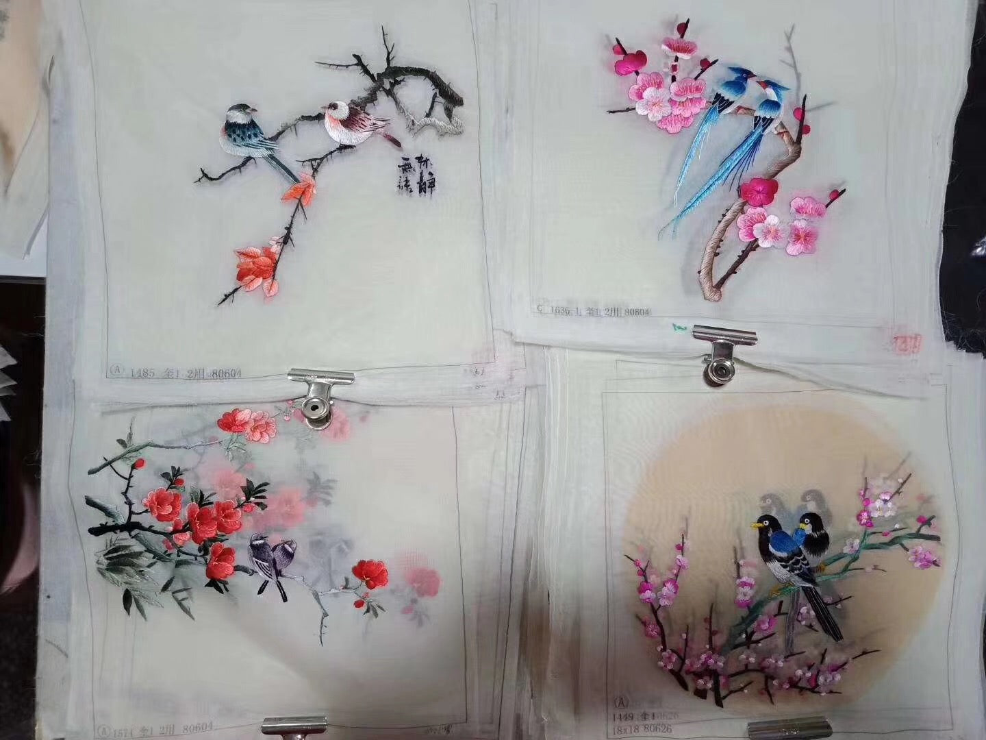 Hand su embroidery:flowers birds animals landscapes still life (two-sided reversible ) 20cm