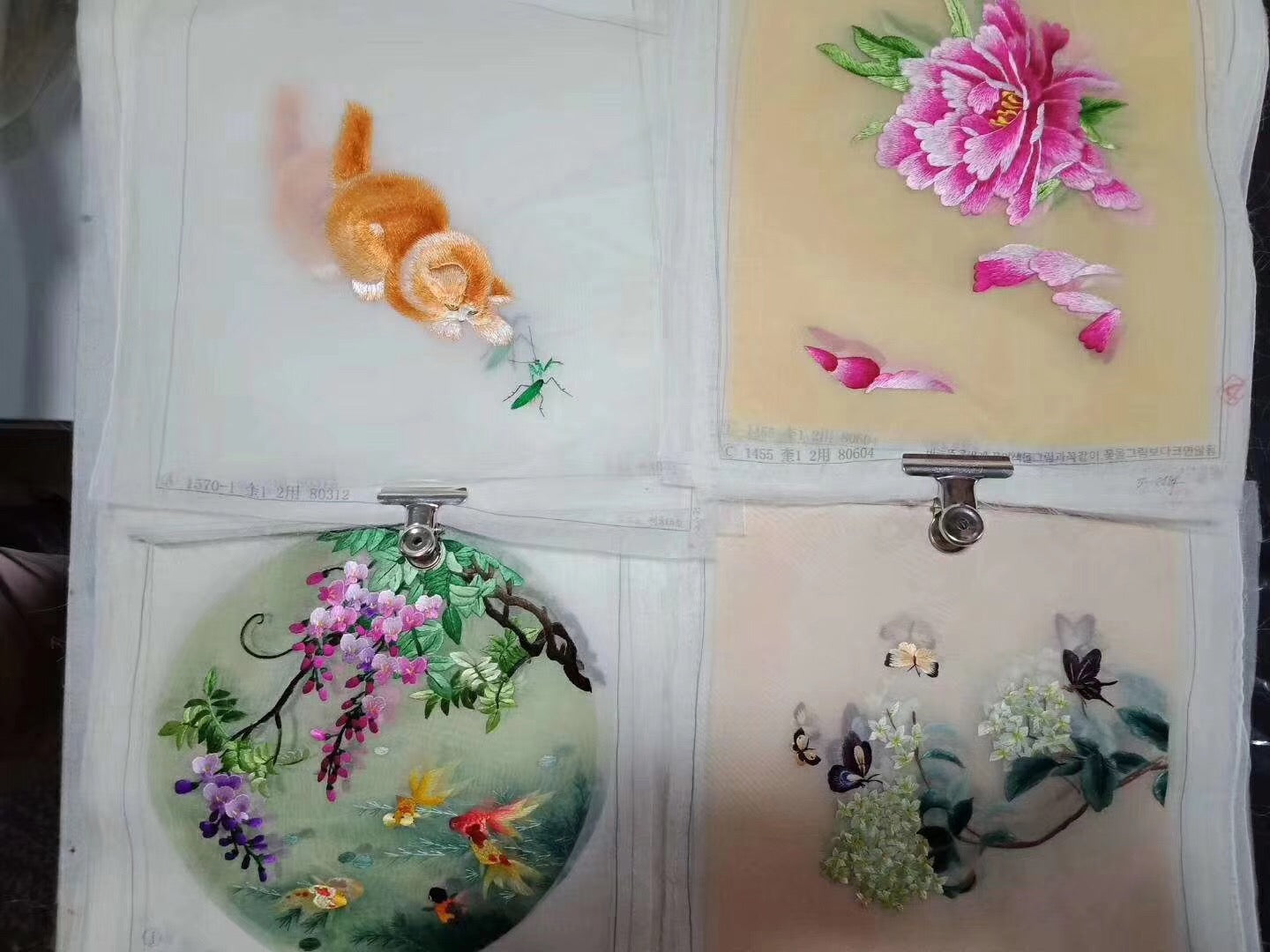 Hand su embroidery:flowers birds animals landscapes still life (two-sided reversible ) 20cm