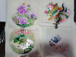 Hand su embroidery:flowers birds animals landscapes still life (two-sided reversible ) 20cm