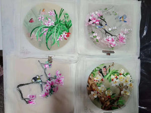 Hand su embroidery:flowers birds animals landscapes still life (two-sided reversible ) 20cm