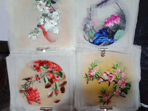 Hand su embroidery:flowers birds animals landscapes still life (two-sided reversible ) 20cm