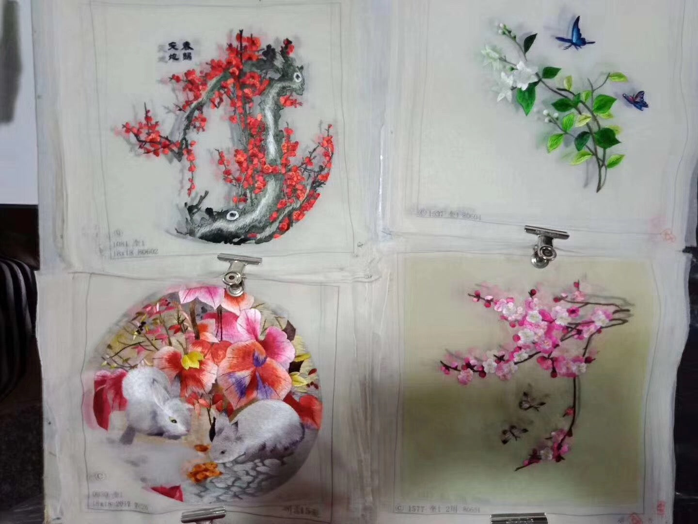 Hand su embroidery:flowers birds animals landscapes still life (two-sided reversible ) 20cm