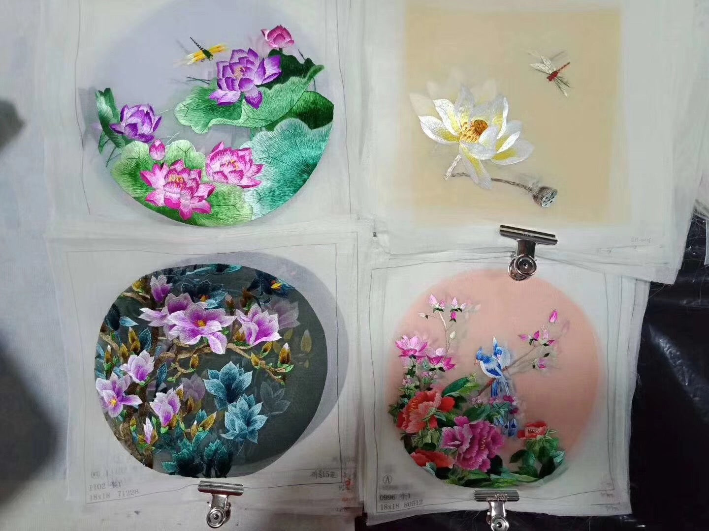 Hand su embroidery:flowers birds animals landscapes still life (two-sided reversible ) 20cm