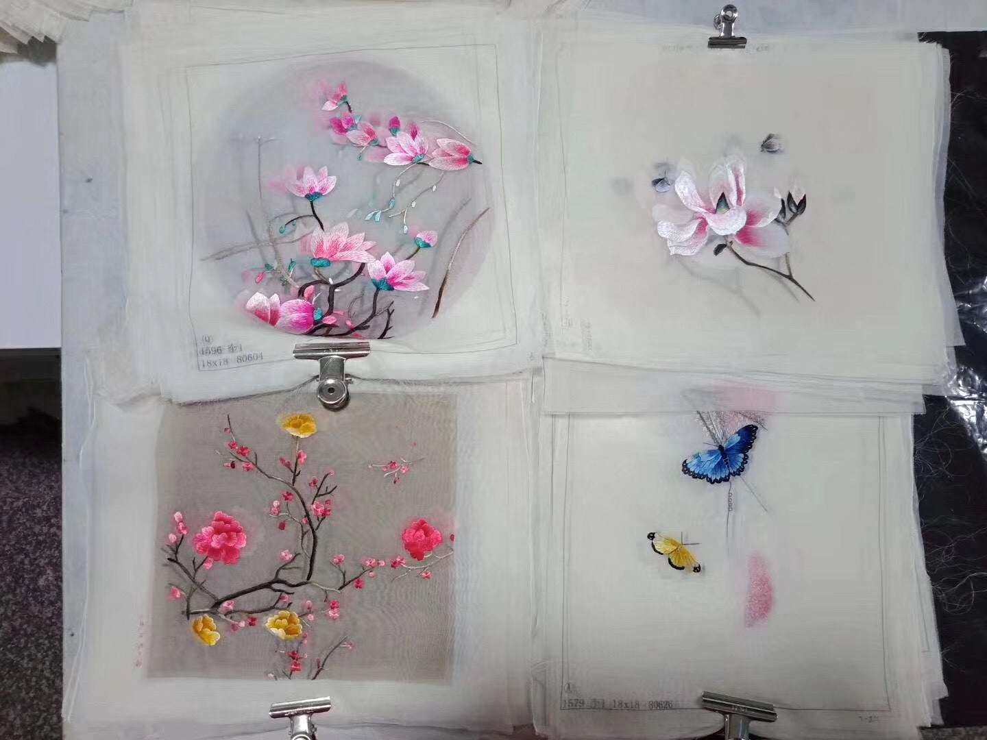 Hand su embroidery:flowers birds animals landscapes still life (two-sided reversible ) 20cm