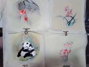 Hand su embroidery:flowers birds animals landscapes still life (two-sided reversible ) 20cm