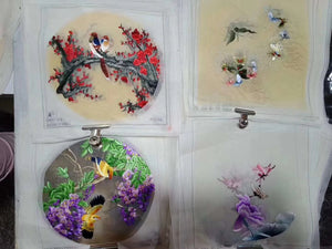 Hand su embroidery:flowers birds animals landscapes still life (two-sided reversible ) 20cm