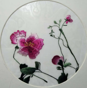 Hand su embroidery:lady flowers birds animals landscapes still life (two-sided reversible ) 20cm