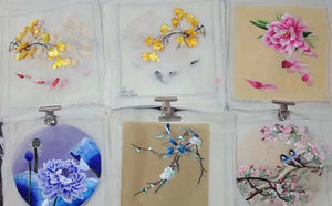 Hand su embroidery:flowers birds animals landscapes still life (two-sided reversible ) 20cm 3918