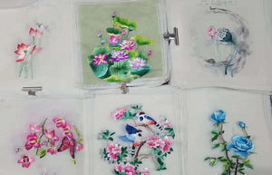 Hand su embroidery:flowers birds animals landscapes still life (two-sided reversible ) 20cm 3918