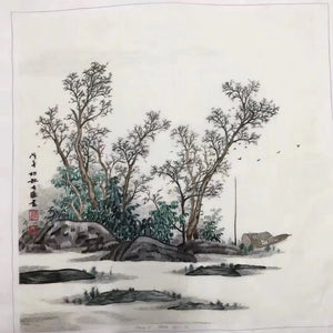 Delicate Hand embroidered Suzhou Embroidery Art:chinese mountains landscape 50cm 2918